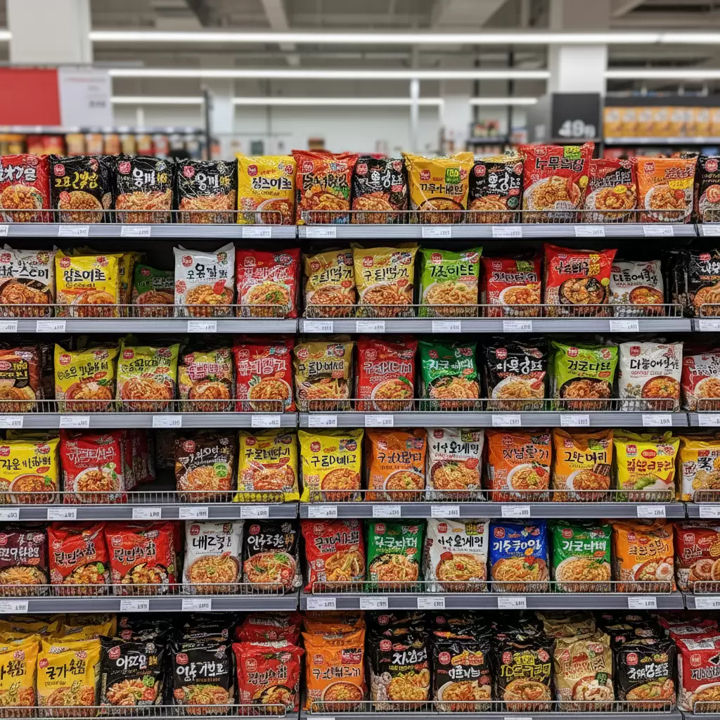 Các nền tảng online cung cấp đa dạng lựa chọn mỳ tôm và phở gói từ nhiều quốc gia