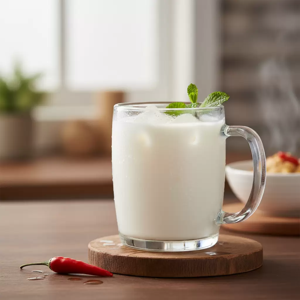 gemini_image_1767118001-1 Sữa tươi không đường là giải pháp hàng đầu để làm dịu cơn cay do capsaicin và giảm bớt cảm giác nóng rát
