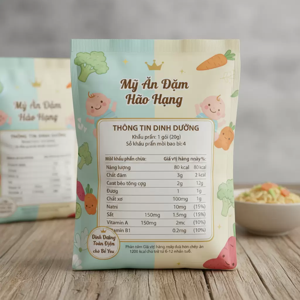 Phụ huynh nên kiểm tra kỹ bảng thành phần dinh dưỡng để đảm bảo sản phẩm cung cấp đủ vi chất cần thiết