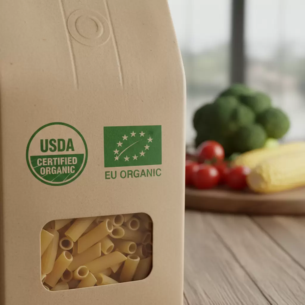 Các chứng nhận hữu cơ quốc tế là minh chứng quan trọng nhất cho chất lượng và độ an toàn của mỳ tôm Organic